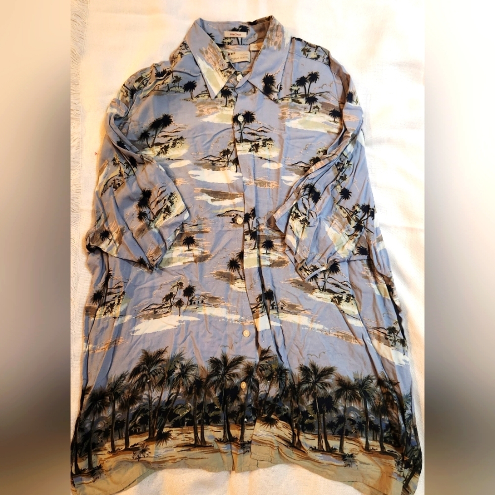 Natural Issue Silky Hawaiian ButtonUp Sz XL